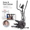 thumbnail image 4 of Sunny Health & Fitness Ultra Silent Smart Elliptical Exerciser, 300LB Load & 16” Long Stride Training Machine for Seniors Home Workout, Easy-Assembly Cardio Equipment, Free SunnyFit App Bluetooth Link, 4 of 8