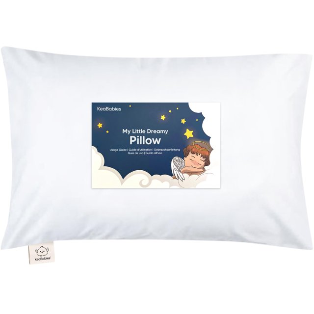 Almohada KeaBabies My Little Dreamy para niños pequeños, 33 x 45 cm, algodón orgánico