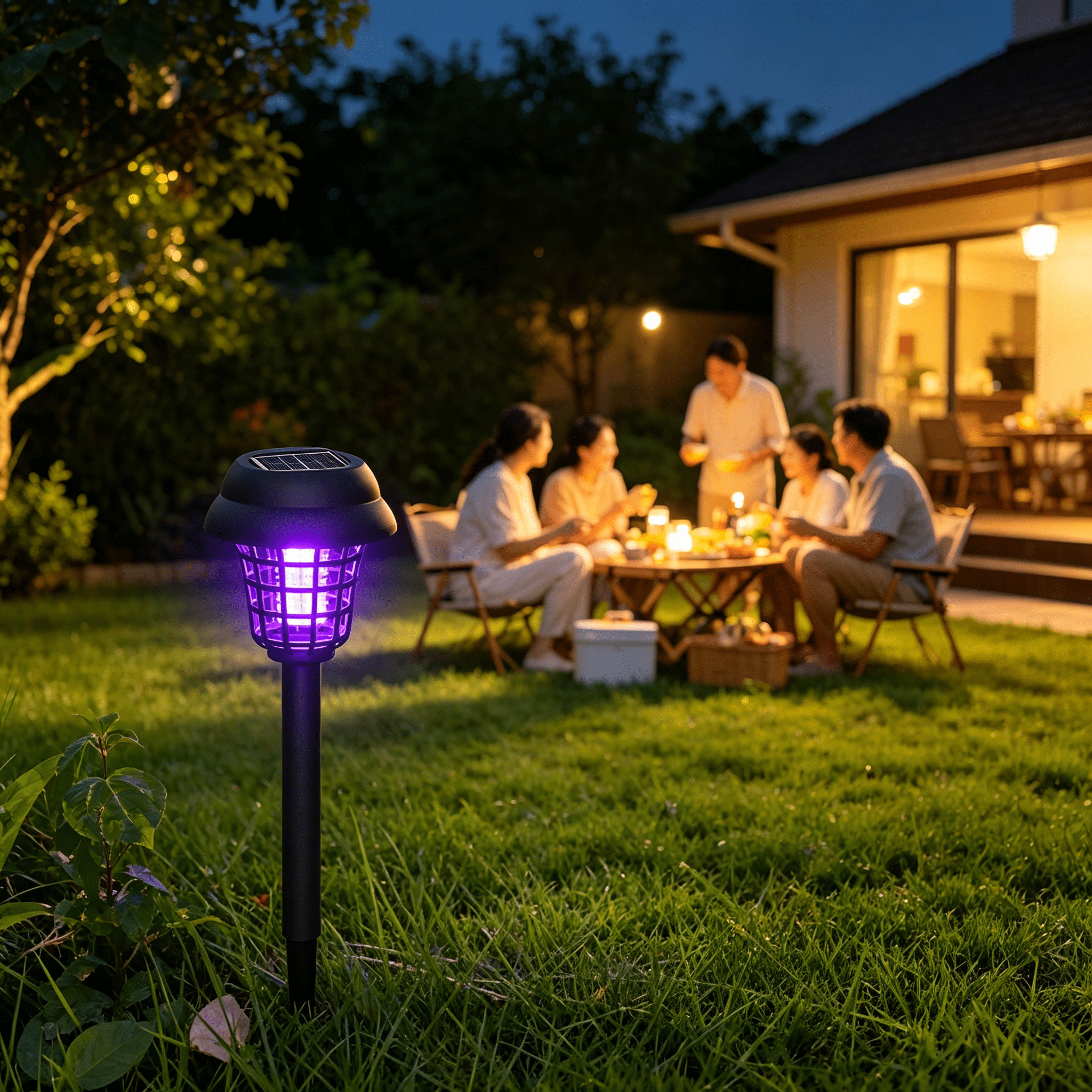 HIBIBUD 2026 New Fly Traps Outdoor Bug Zapper,Solar Powered Led Lamp Garden Light for Garden,Patio,Yard,Deck,Balcony