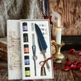 thumbnail image 4 of segolike Vintage Feather Pen Set Antique Writing Quill Ink Pen with navy blue, 4 of 9