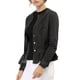 thumbnail image 4 of CHAQUETAS DE JEAN PARA MUJER INSPIRADAS CHIC, CON BOTONES, HEM PEPLUM, MANGAS LARGAS, CORTAS, NEGRO OSCURO, TALLA 3XL, 4 of 8