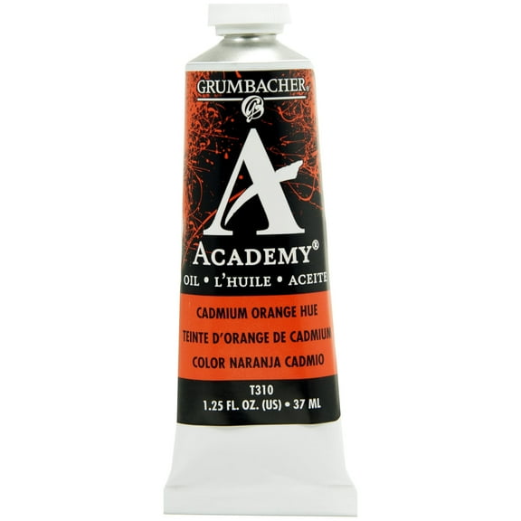 Grumbacher Academy Oil Color, 37ml Tube, Cadmium Orange Hue