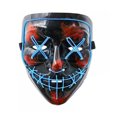 thumbnail image 1 of H-alloween Leds Glow Face Cover Hombres Mujeres Party Scary Light up Face M-ask con 3, 1 of 8