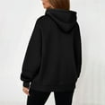 thumbnail image 3 of Jalioing Oversized Zip Up Hoodies Women's Baggy Long Sleeve Solid Hooded Jacket with Pocket Fashion Sweatshirts, 3 of 5