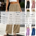 thumbnail image 3 of Women Corduroy Pants Business Casual Slacks Elastic High Waisted Straight Wide Leg Pleated Pockets Work Office Clothes Dressy Spring Bottoms, 3 of 6