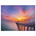 thumbnail image 2 of Wooden Bridge Long Into the Ocean - Pier Seascape Canvas Art Print, 2 of 3