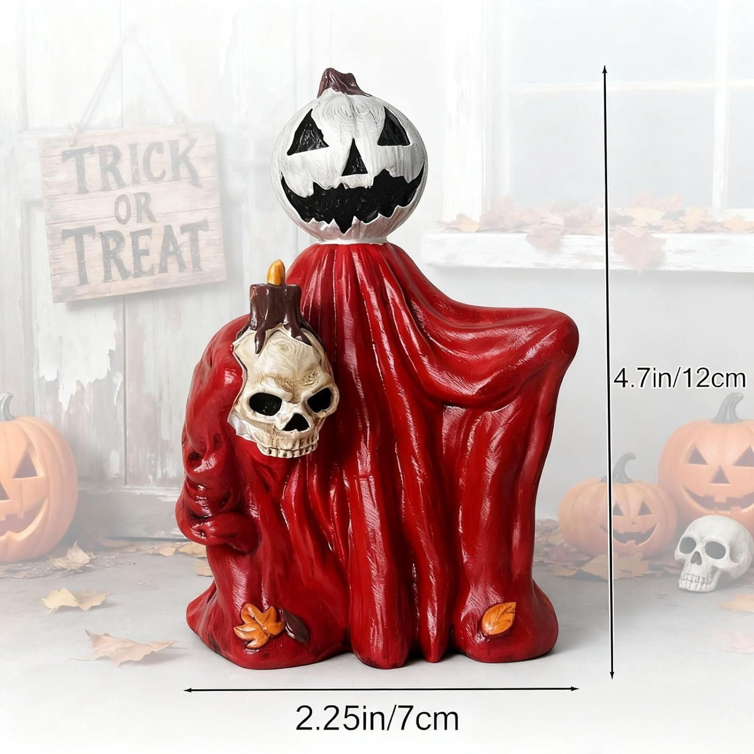 Resin Ghost Statue 4.8 Inch Cute Halloween Decor for Shelf and Desk