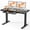 Black, variant on Bashaw Electric Standing Desk with 6mm Tempered Glass Top, Height Adjustable Home Office Desk with 3 Memory Presets and Built-in Drawer, Glass Desk with USB Charging Ports