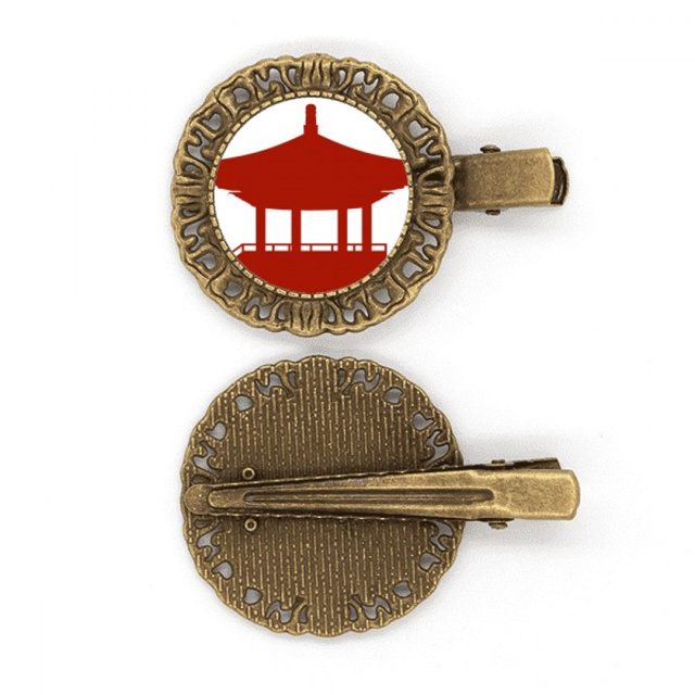 China Pavilion cultura silueta patron Broche broche broche broche broche broche