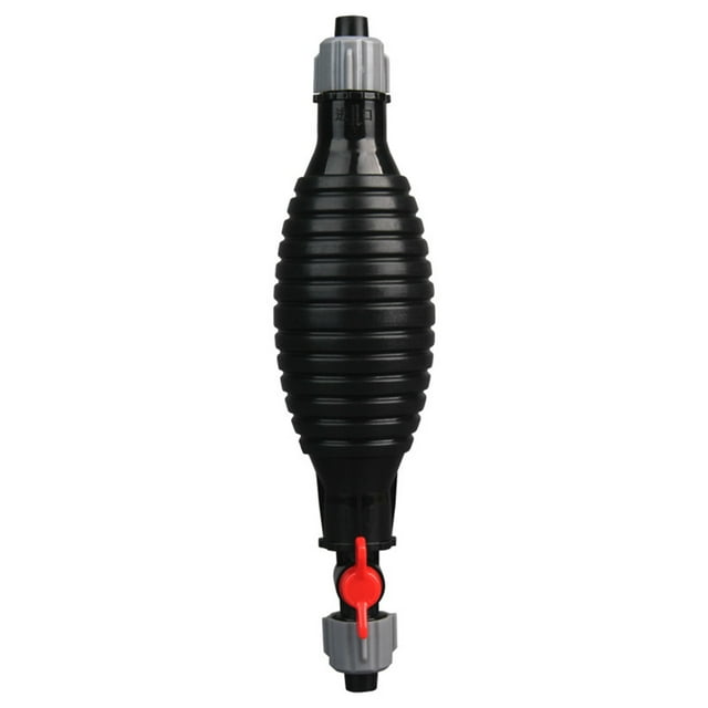 Pompe Siphon pour Essence Pompe à Succion Multifonctionnelle Pompe à Livraison Manuelle Pompe Siphon Portable Convient pour Essence et Autres Fluides Sans Pince Valves Rotatives Rouges Pompe à Essence pour Bonbonne de Gaz
