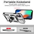 thumbnail image 2 of JTCASES for iPhone XR Case, Heavy Duty Protection Magnetic Car Mount Rotating Stand [Slide Camera Window] Rugged Shockproof Anti-fall Shell for iPhone XR, Silver, 2 of 7