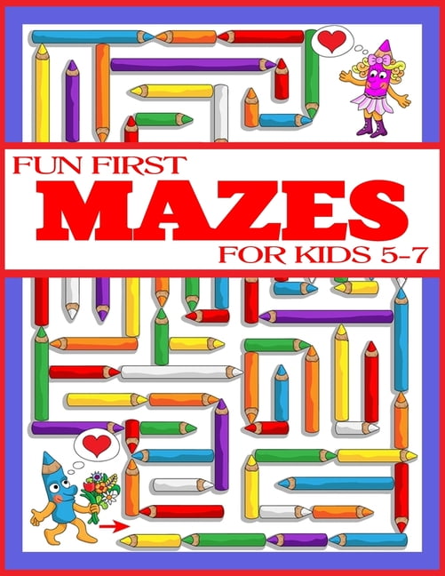 Fun First Mazes for Kids 5-7 : The Amazing Big Mazes Puzzle Activity ...