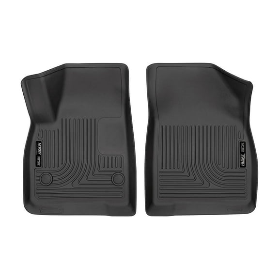Husky Weatherbeater Floor Mats Fit 2017-2025 Cadillac XT5, Chevy Blazer/GMC Acadia Front Black 2 Pc