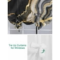 thumbnail image 3 of Black Marble Tie Up Curtains for Windows 63 Inch Length Balloon Curtains Kitchen Adjustable Balloon Window Shade Grey Gold Texture Vintage Farmhouse Art Tie Up Valance Bathroom Curtain Window 52"x63", 3 of 6