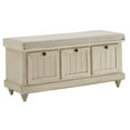 thumbnail image 5 of Weston Home Marin Storage Bench with Linen Seat Cushion, Antique White Finish, 5 of 10