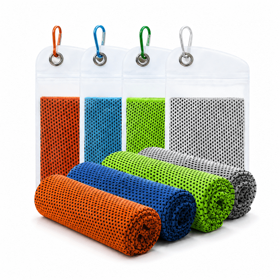 Sweat-absorbing Towels, Cooling Towel 4 Pack, Microfiber Quick Dry Instant Cooling Chilly Towel for Sports, Hiking, Yoga, Gym, Fitness & More, 30x80cm