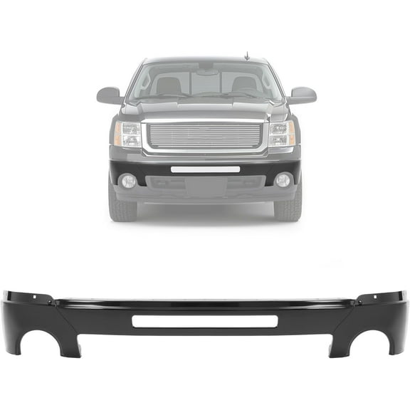 Kojem Front Bumper Face Bar for 2007-2013 Chevy Chevrolet Silverado GMC Sierra 1500 2500 3500 HD W/Fog Light Holes Replacement for 15902856, 15901505, GM1002832 Steel Powder Coated Black