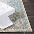 thumbnail image 4 of SAFAVIEH Beach House Jose Geometric Indoor/Outdoor Runner Rug Aqua/Cream, 2' x 8', 4 of 11