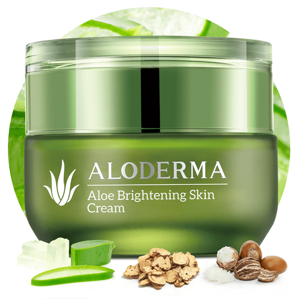 Aloderma Brightening Face Cream with 80 Organic Aloe Vera Facial
