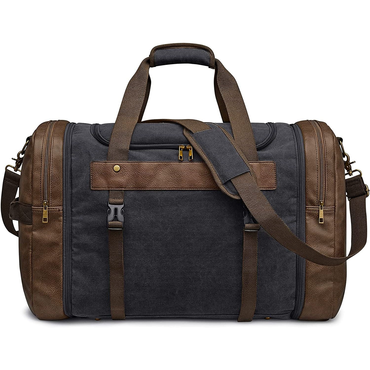 65L Canvas Duffle Bag Travel Overnight Carry on Weekender Duffel with