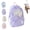 Purple, variant on 2026 New Rosy Posy Backpack, Cream Star Drawstring Backpack,16" Large Capacity Cute Kawaii Backpacks for School Travel