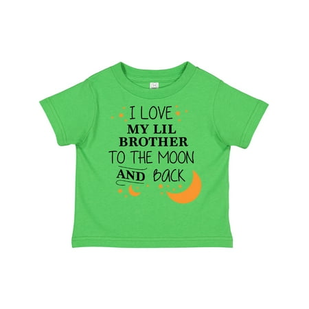 

Inktastic I Love My Lil Brother to the Moon and Back Gift Toddler Boy or Toddler Girl T-Shirt