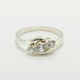 thumbnail image 5 of LBG British Made 10k White Gold Cubic Zirconia Womens Trilogy Ring - 33 size options - Size 11.25, 5 of 7
