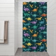 thumbnail image 2 of Dinosaur and Palm Tree Pattern Shower Curtain 36"x72" ,Bathroom Decorative Shower Curtains Set with 12 Hooks,Modern Waterproof Washable Shower Curtain, 2 of 6