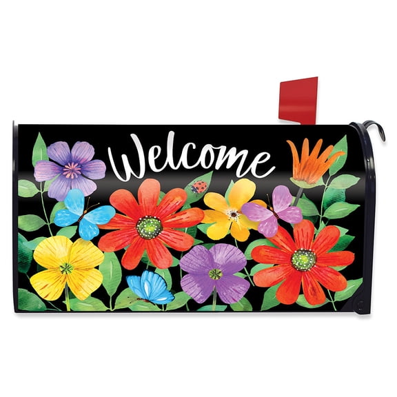 Briarwood Lane Whimsy Flowers Spring Mailbox Cover
