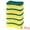 Green 5 Pcs, variant on Unique Bargains Non-Scratch Dish Sponge Dish Sponges Yellow 5 Pcs
