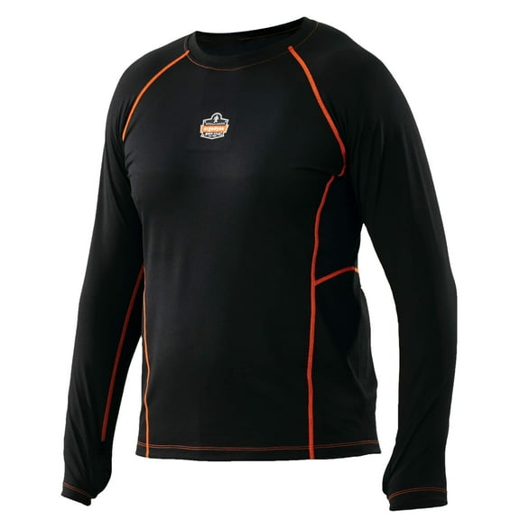Ergodyne N-Ferno 6435 Thermal Base Layer Long Sleeve Shirt, Black, M