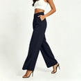 thumbnail image 7 of Gytharion Women's Plus Size Straight-leg Casual Dress Pants Loose Elastic High Waist Suit Trousers Solid Color Work Business Trousers, 7 of 7