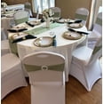 thumbnail image 4 of Fajas de silla SINSSOWL, 50 unidades, elastano, color blanco, para boda, 4 of 9