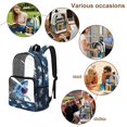 thumbnail image 5 of SEANATIVE Middle School Clear Backpack Kids Transparent Bookbag See Through Daypack Heavy Duty PVC Schoolbag School Accessory for Boys Girls Teens, Shark Blue, 5 of 7