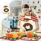 thumbnail image 1 of Delantal Navideño para Mujeres, Padres E Hijos | Babero de Cocina de Poliéster Multicolor | Tamaño Grande (75 X 65 Cm) | Ropa Protectora para Cocinar, Hornear, Barbacoa y Manualidades | Regalo para L, 1 of 6