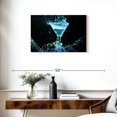 thumbnail image 3 of Elephant Stock Blue Vodkatini Alcohol Wall Art - Horizontal Canvas Wall Art - Dining Room Wall Decor - Food And Drink Canvas - Black And Blue Decor - 30" x 20", 3 of 8