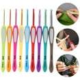 thumbnail image 4 of KAKOWELY Crochet Hooks Set 9pcs Practical Weaving Tools Set Plastic Handle Crochet Hooks Kit for Home Use5.39"X0.47"X0.39", 4 of 5