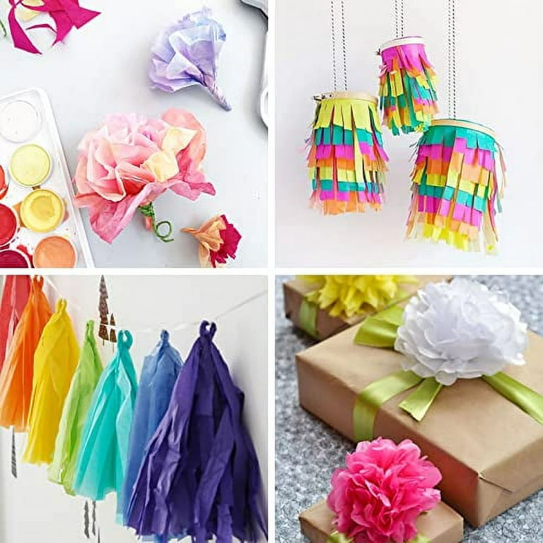5400 Pcs 1 Inch Tissue Paper Squares, 36 Assorted Colored Tissue Paper for  Crafts, Art Rainbow Tissue Paper Bulk for Art Projects, Collage