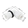 thumbnail image 2 of Uxcell L Type G1/4 Male Thread to 1/4" Tube Elbow Connect Fittings Quick Connector White Black 5 Pack, 2 of 5