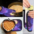 thumbnail image 5 of Yayeee Oven Mitts and Pot Holder Set of 2 Heat Resistant Kitchen Gloves Baking Hot Pad, Blue Road, 5 of 5