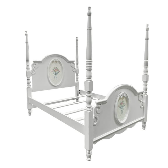 ACME Flora Full Bed (Poster), White Finish