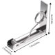 thumbnail image 3 of Pinzas elegantes de acero inoxidable para manteles, resistentes al viento, multiusos, para exteriores, picnics, camping, para mesas de hasta 6 cm, soportes ajustables antideslizantes, 3 of 7
