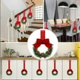 thumbnail image 6 of 6 Pcs Small Christmas Wreath for Kitchen Cabinets, 5.12 Inch Mini Christmas Wreaths with Ribbon and Red Berries, Farmhouse Xmas Decor for Door, Window, Fireplace, or Holiday Party Decorations, 6 of 9