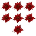 thumbnail image 6 of Set of 3 Poinsettia Artificial Flowers for Christmas Holiday Decor, Festive Floral Arrangements, Seasonal Home Decoration, 6 of 8