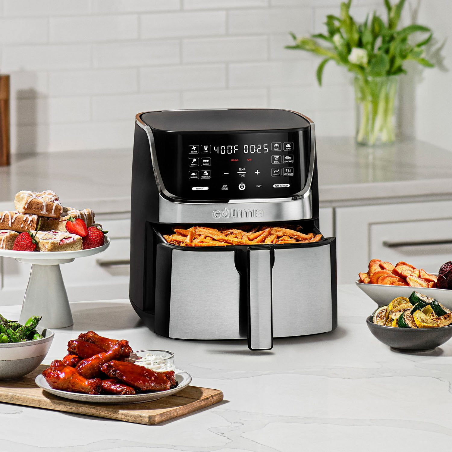 <2回だけ使用>Gourmia 7-QT Digital Air Fryer Amazon.com: Gourmia Digital Air Fryer – 7 QT, FryForce 360