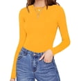 thumbnail image 2 of Xishao Women's Round Neck Short Sleeve T Shirts Basic Bodysuits Xishao ropa, 2 of 2