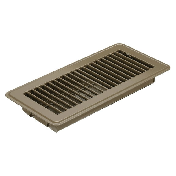 Uxcell 10 x 4 Inch Floor Register, 1pcs Heavy Duty Air Vent Cover Adjustable Floor Grates, Brown