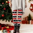 thumbnail image 6 of QIUOMBBP Red Women's Striped Leggings Stretchy Full Ankle Length Yoga Pants Holiday High Waisted Pants Christmas Gifts S, 6 of 10