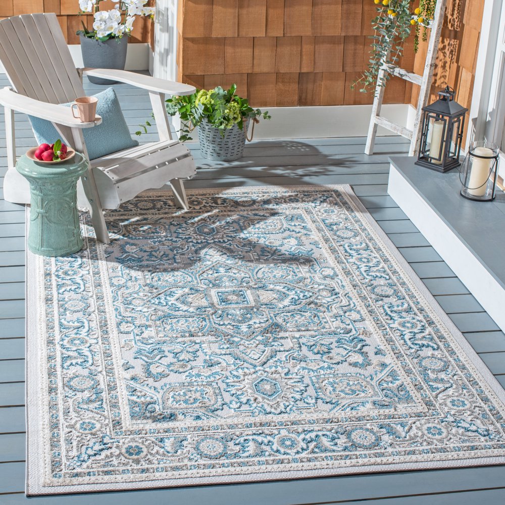 Safavieh Cabana Greta Navy/Grey 8'X10' Indoor/Outdoor Area Rug