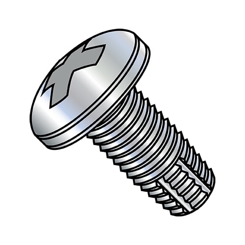 5-40X3/8 Phillips Pan Thread Cutting Screw Type F Fully Threaded Zinc (Pack Qty 10,000) BC-0506FPP